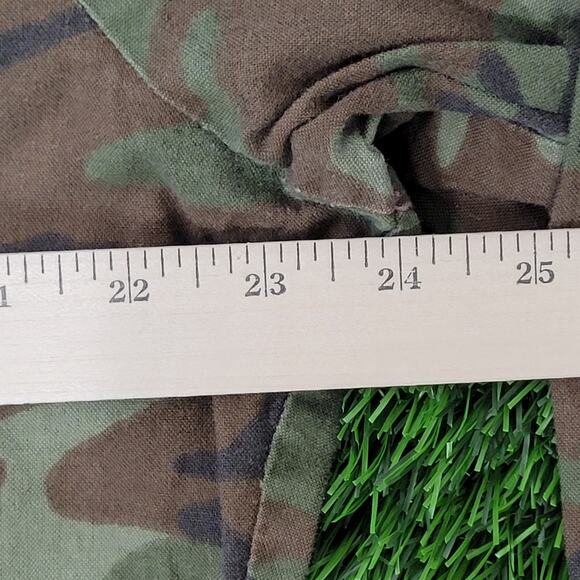 Vintage Y2K Military Camo Jacket Large 23x24 Brown Green - Picture 5 of 16